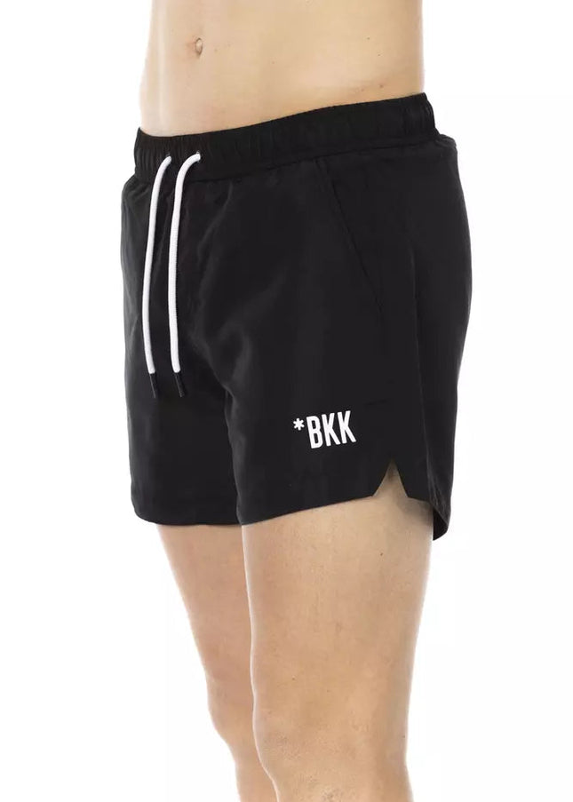 Bikkembergs Black Polyester Men Swim Short