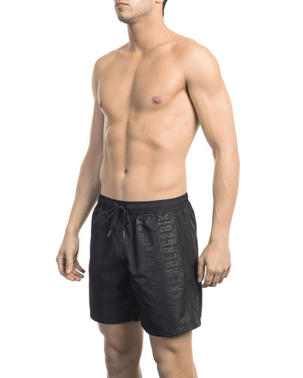 Bikkembergs Black Polyester Men Swim Short