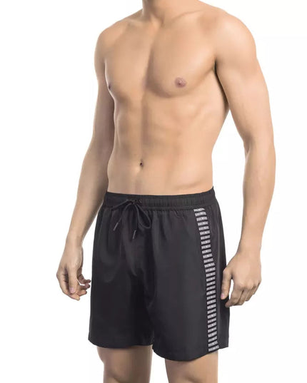 Bikkembergs Black Polyester Men Swim Short