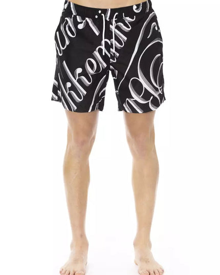 Bikkembergs Black Polyester Men Swim Short