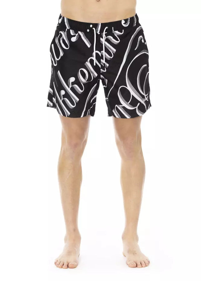 Bikkembergs Black Polyester Men Swim Short