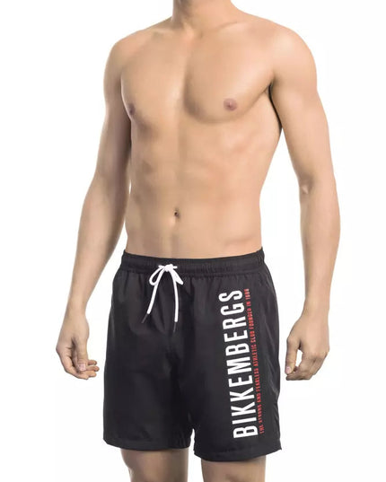 Bikkembergs Black Polyester Men Swim Short