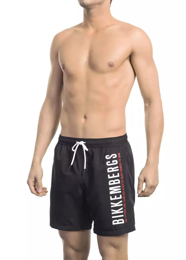 Bikkembergs Black Polyester Men Swim Short