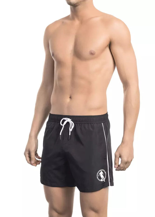 Bikkembergs Black Polyester Men Swim Short