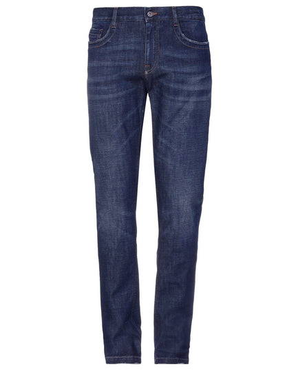 Bikkembergs Blue Cotton Men Jean