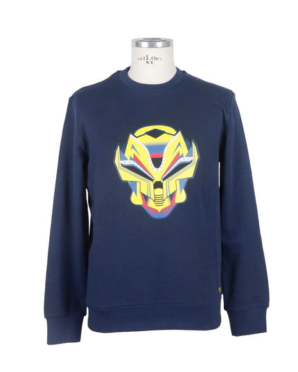 Bikkembergs Blue Cotton Men Sweater