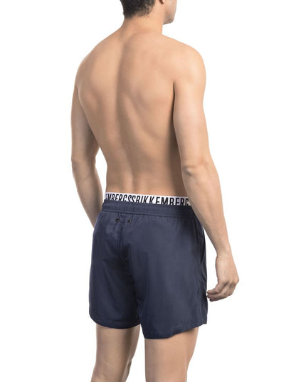 Bikkembergs Blue Polyester Men Swim Short