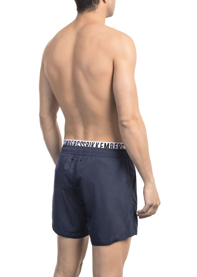 Bikkembergs Blue Polyester Men Swim Short