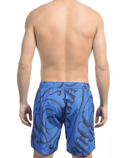 Bikkembergs Blue Polyester Men Swim Short