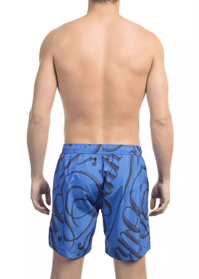 Bikkembergs Blue Polyester Men Swim Short