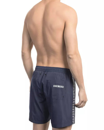 Bikkembergs Blue Polyester Men Swim Short