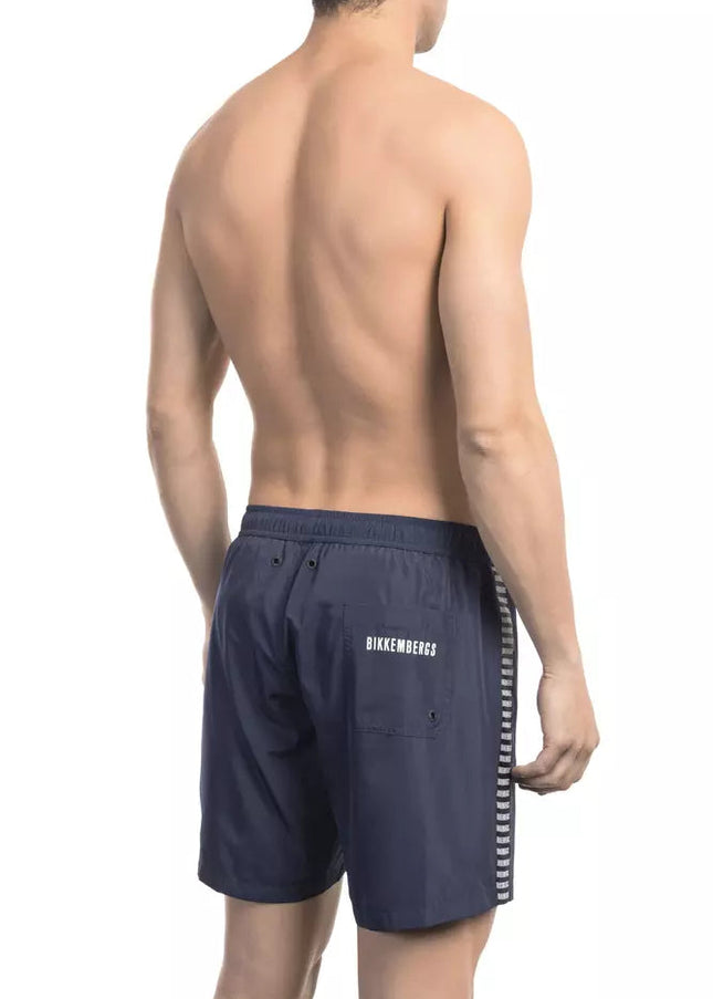 Bikkembergs Blue Polyester Men Swim Short