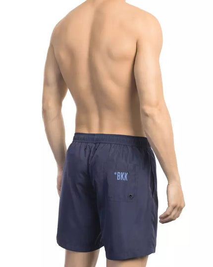 Bikkembergs Blue Polyester Men Swim Short