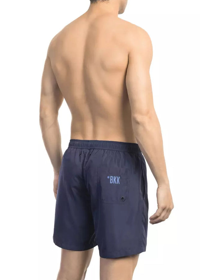 Bikkembergs Blue Polyester Men Swim Short