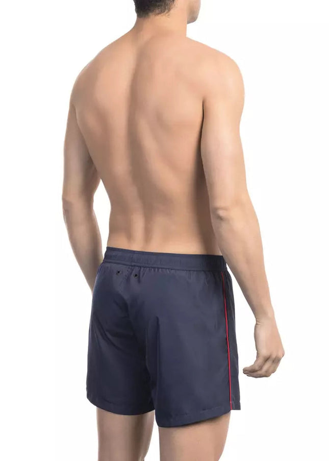 Bikkembergs Blue Polyester Men Swim Short