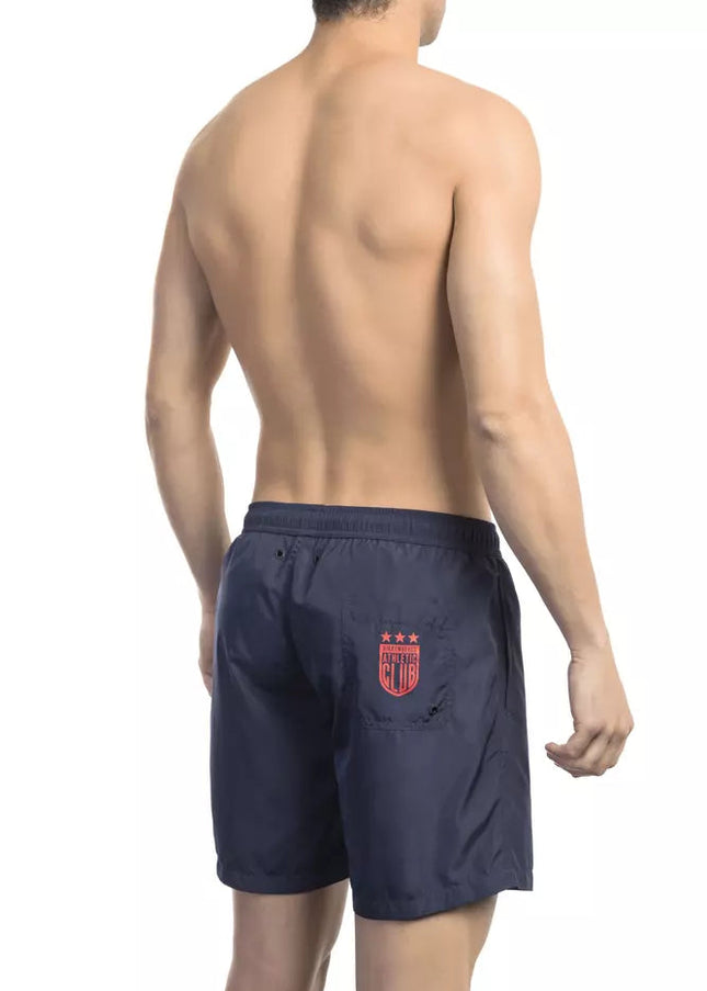 Bikkembergs Blue Polyester Men Swim Short