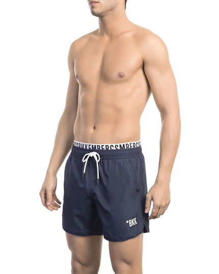 Bikkembergs Blue Polyester Men Swim Short