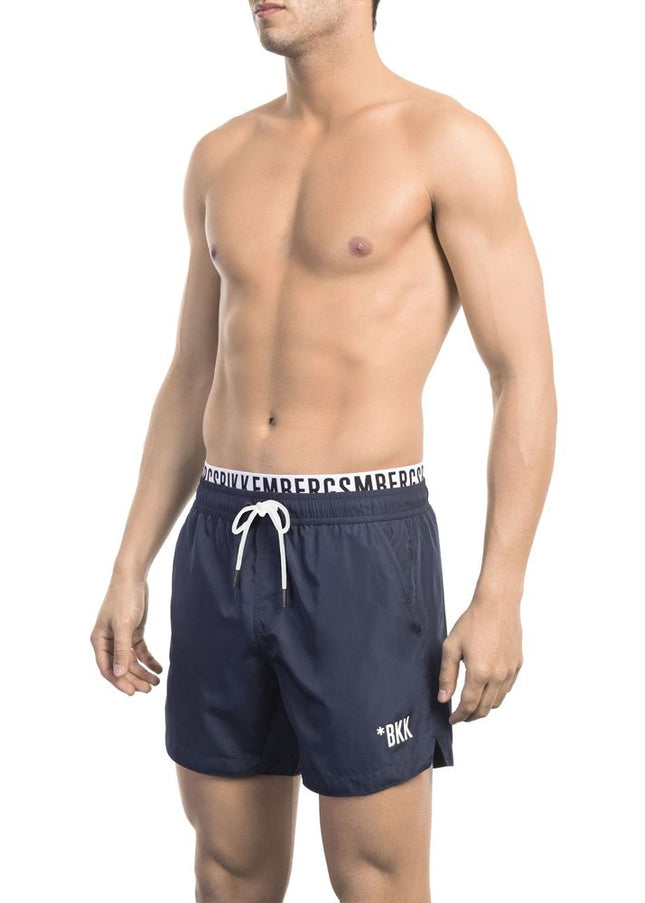 Bikkembergs Blue Polyester Men Swim Short