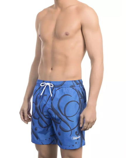 Bikkembergs Blue Polyester Men Swim Short