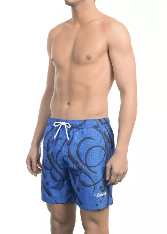 Bikkembergs Blue Polyester Men Swim Short