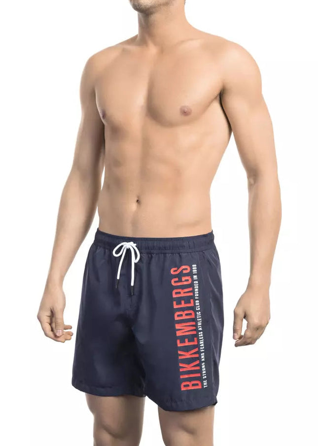 Bikkembergs Blue Polyester Men Swim Short