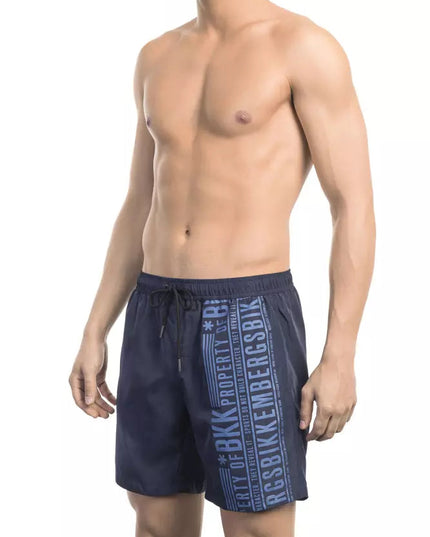 Bikkembergs Blue Polyester Men Swim Short