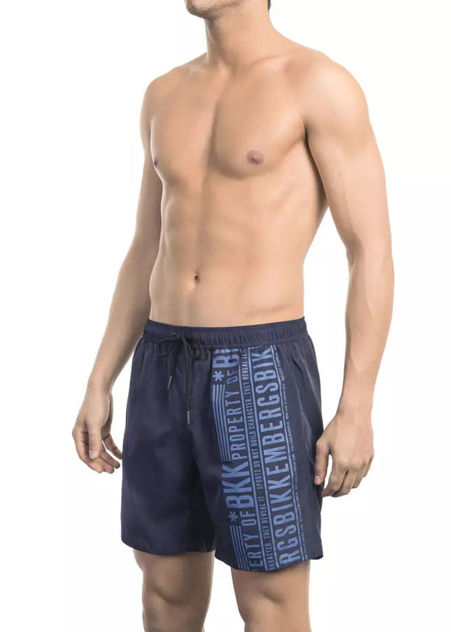 Bikkembergs Blue Polyester Men Swim Short