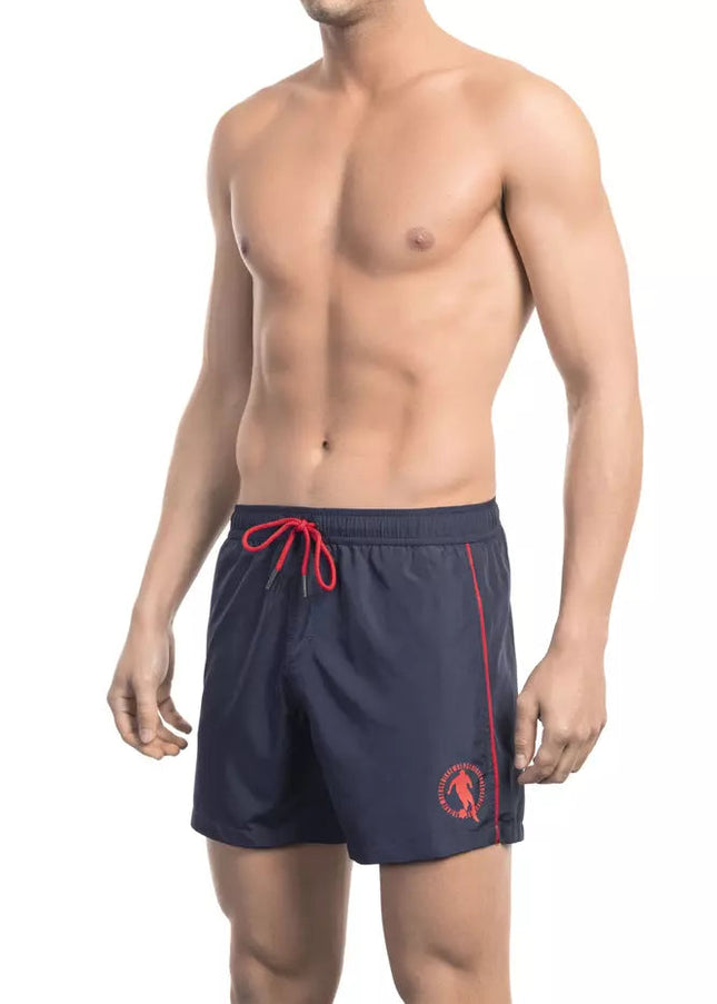 Bikkembergs Blue Polyester Men Swim Short