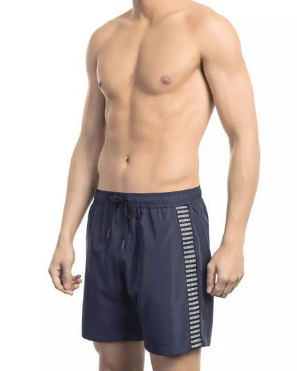 Bikkembergs Blue Polyester Men Swim Short