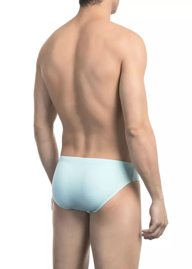 Bikkembergs Light Blue Polyamide Men Swimwear