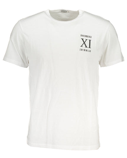 BIKKEMBERGS MEN'S WHITE SHORT SLEEVE T-SHIRT-T-Shirt-BIKKEMBERGS-Urbanheer