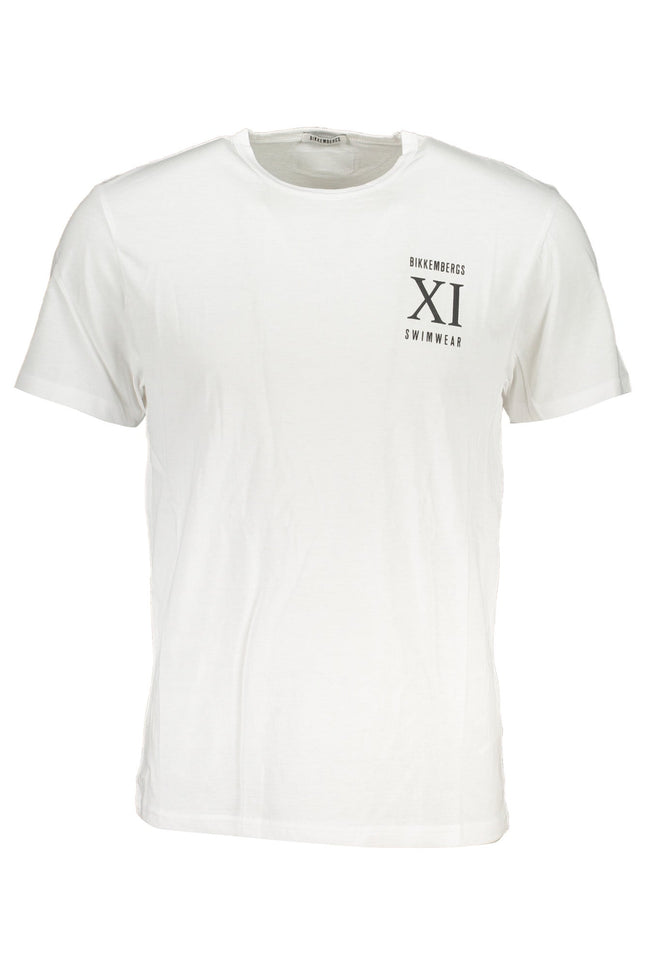 BIKKEMBERGS MEN'S WHITE SHORT SLEEVE T-SHIRT-T-Shirt-BIKKEMBERGS-Urbanheer