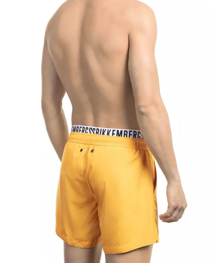 Bikkembergs Orange Polyester Men Swim Short