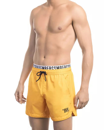 Bikkembergs Orange Polyester Men Swim Short