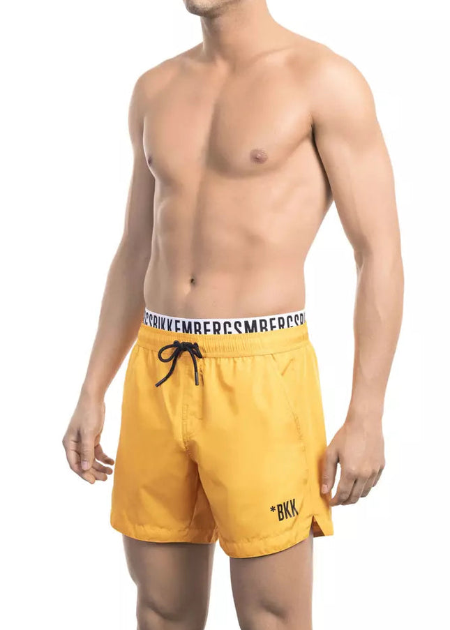 Bikkembergs Orange Polyester Men Swim Short