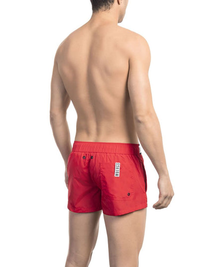 Bikkembergs Red Polyamide Men Swim Short