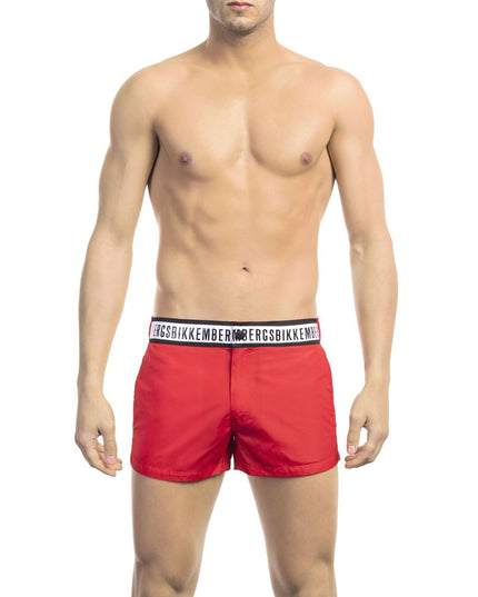 Bikkembergs Red Polyamide Men Swim Short