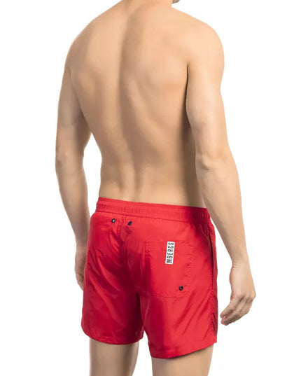 Bikkembergs Red Polyamide Men Swim Short