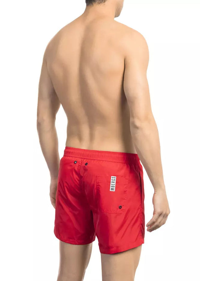 Bikkembergs Red Polyamide Men Swim Short