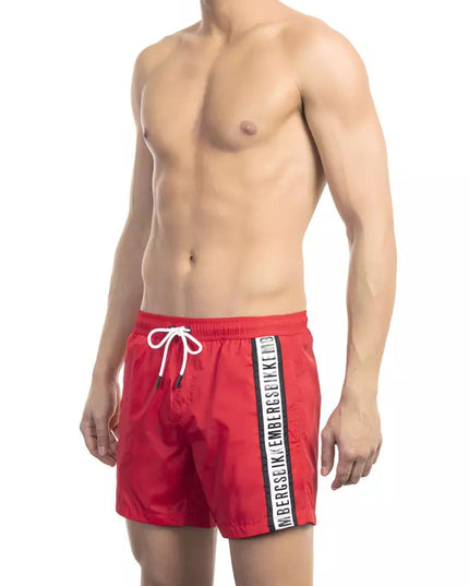 Bikkembergs Red Polyamide Men Swim Short