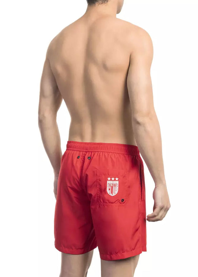 Bikkembergs Red Polyester Men Swim Short