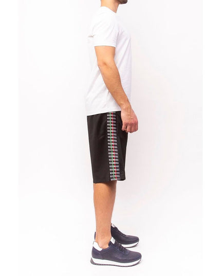 Bikkembergs Sleek Anniversary Striped Bermuda Shorts