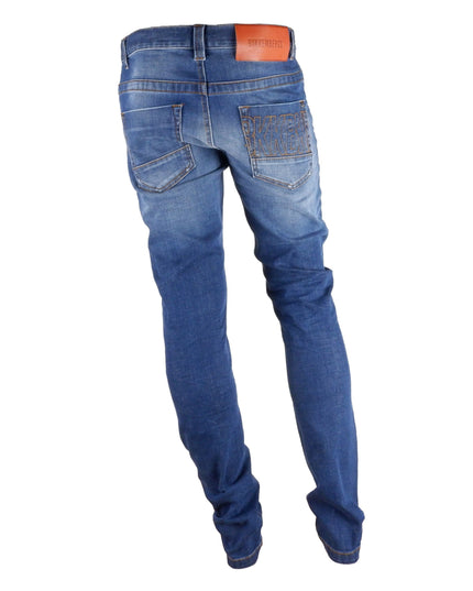 Bikkembergs Sleek Dark Blue Regular Fit Jeans