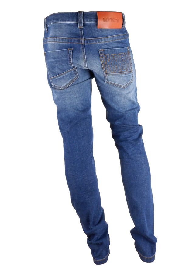 Bikkembergs Sleek Dark Blue Regular Fit Jeans