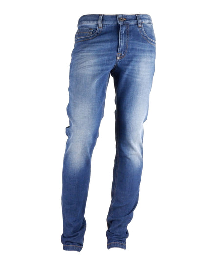 Bikkembergs Sleek Dark Blue Regular Fit Jeans