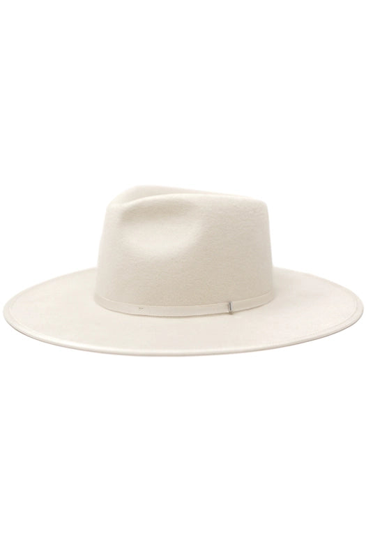 Billie - 100% Wool Felt Rancher, Satin Lined, Ivory