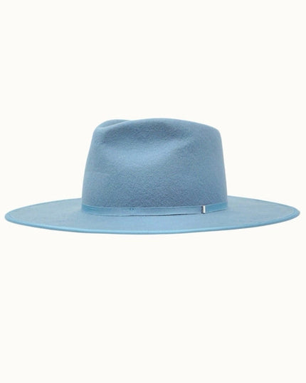 Billie - 100% Wool Felt Rancher, Satin Lined, Powder Blue