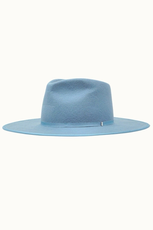 Billie - 100% Wool Felt Rancher, Satin Lined, Powder Blue