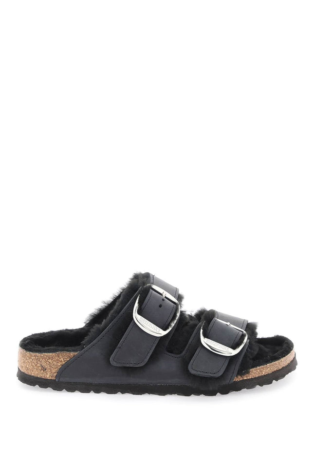 Birkenstock arizona big buckle slides in teddy