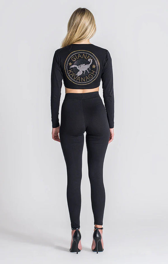 Black Astral Crop Top-Clothing - Women-Gianni Kavanagh-Urbanheer